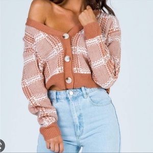 Princess Polly plaid cardigan